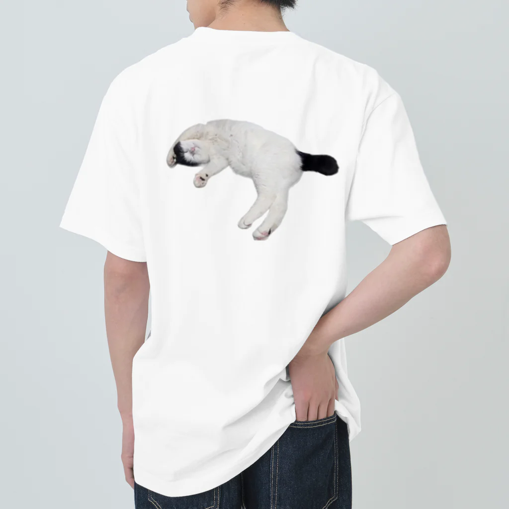 クリスタの尻尾が短い保護猫 たぬちゃん Heavyweight T-Shirt