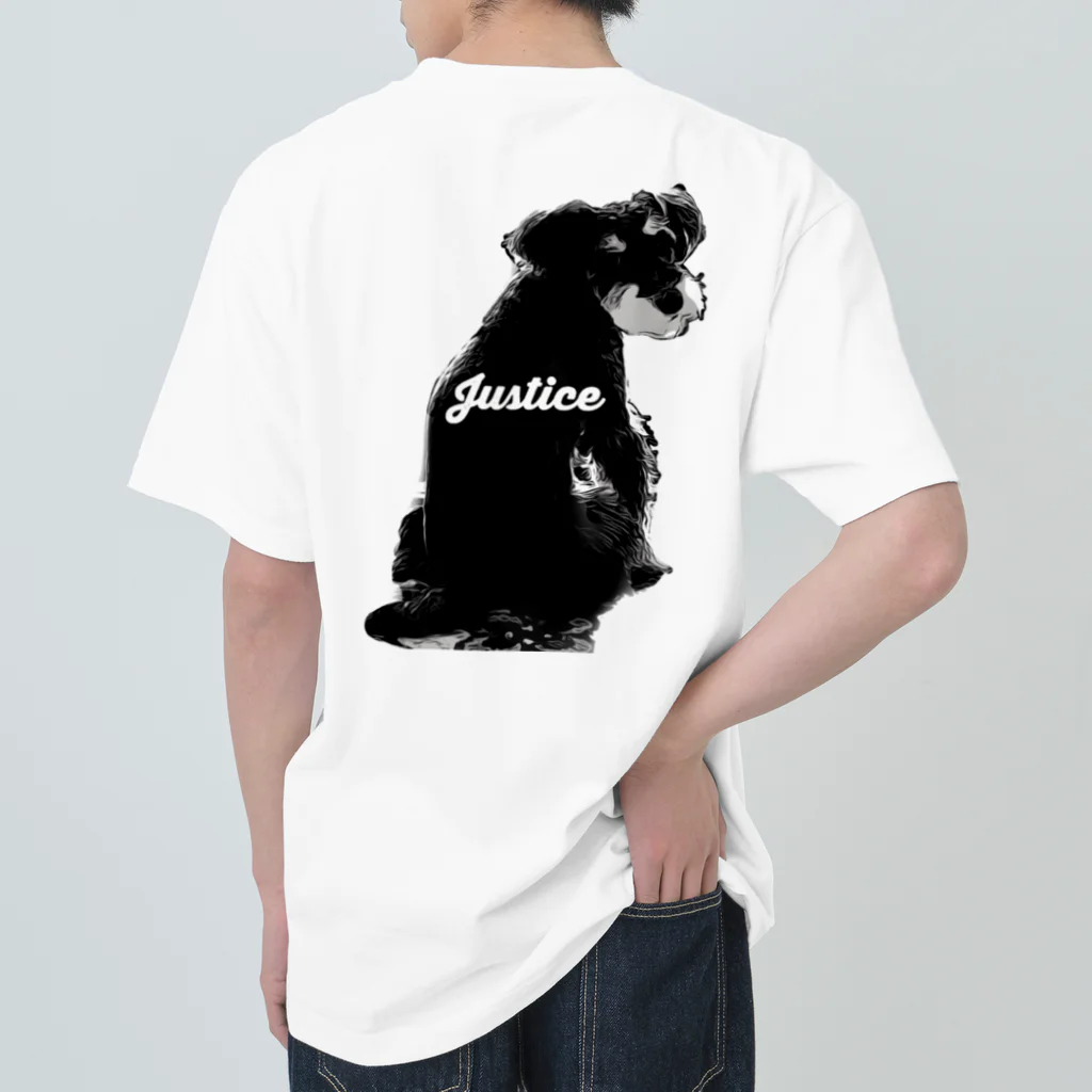 jastice1037の見返り犬ジャスティス ヘビーウェイトTシャツ