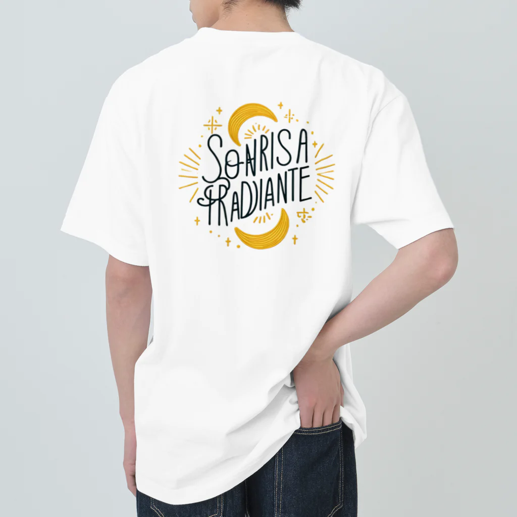 STARLOVE358のひまわりと三日月 Heavyweight T-Shirt