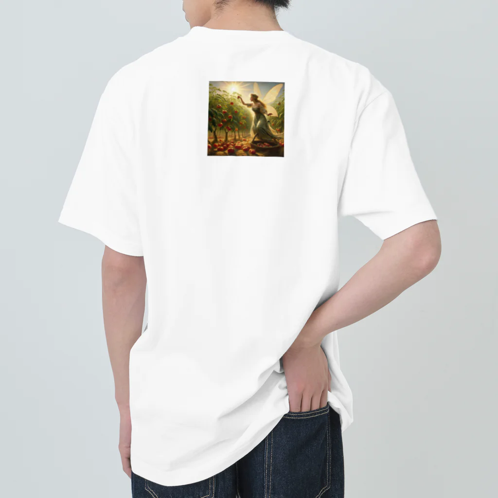 かるるんショップの妖精シリーズ　トマト収穫 Heavyweight T-Shirt