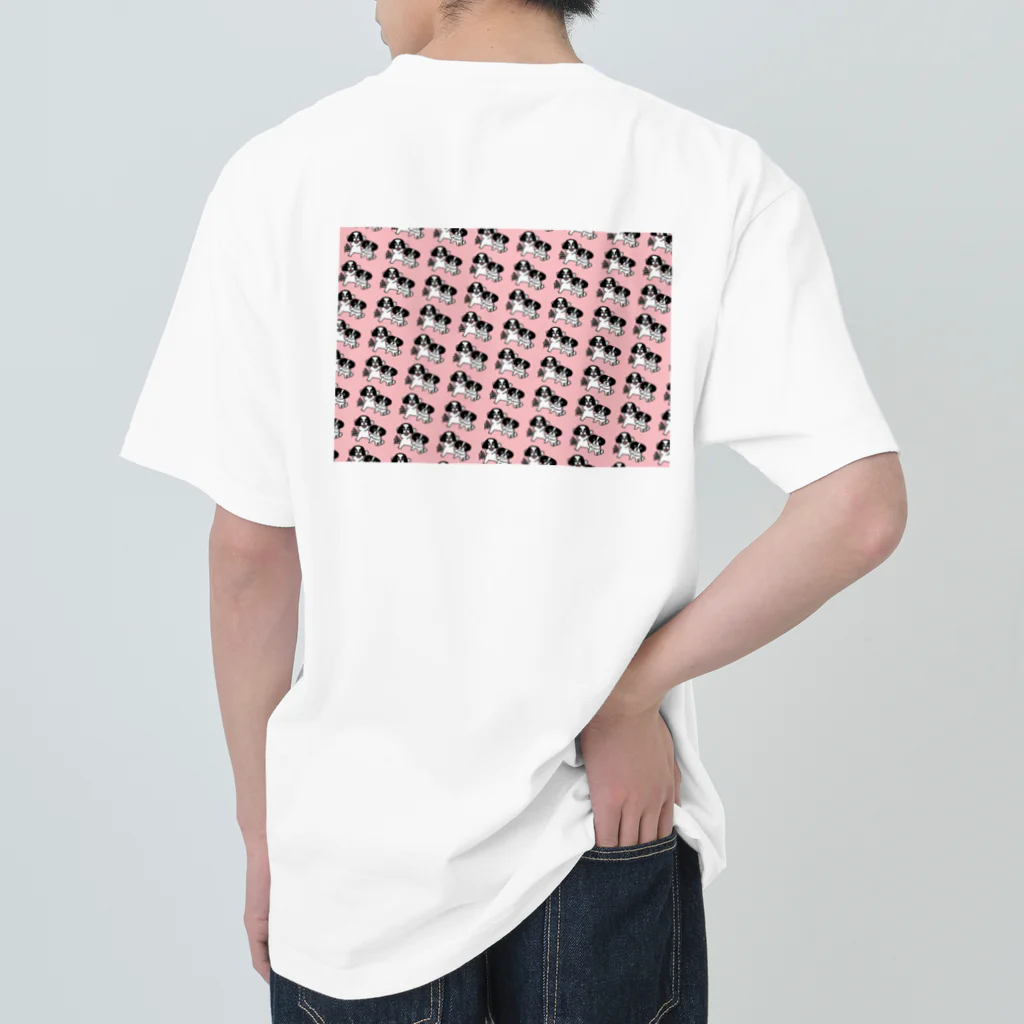 かもめちゃぁんの狆の兄弟 手描き イラスト Heavyweight T-Shirt