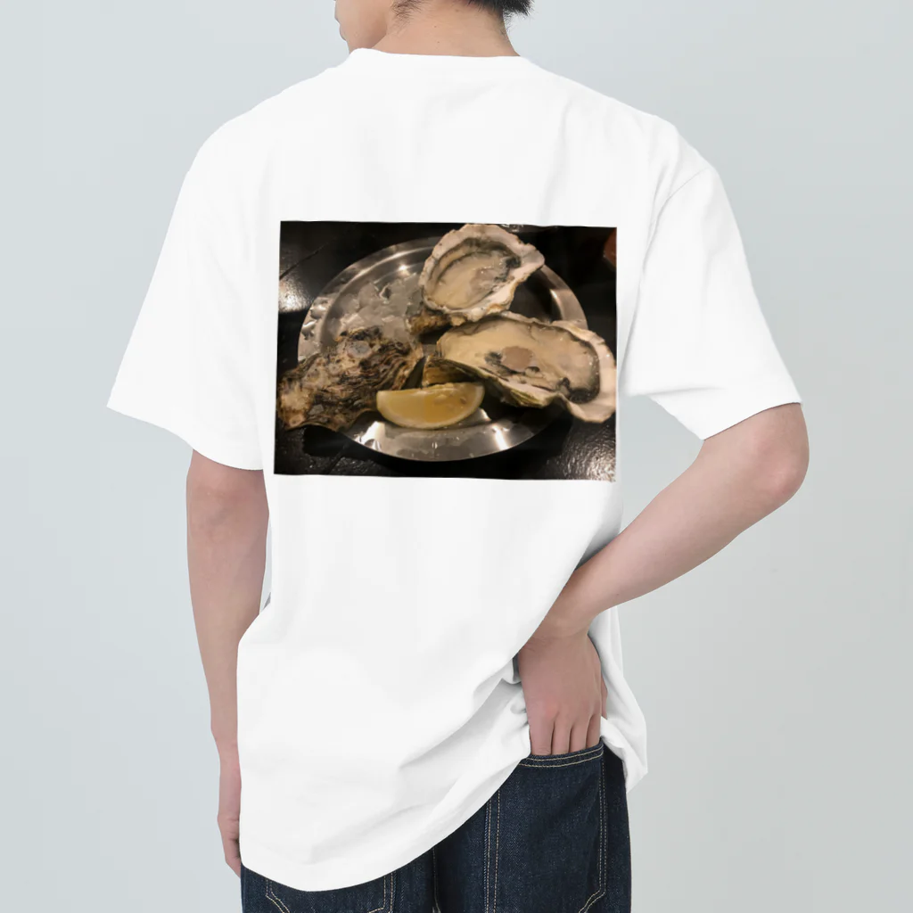 牡蠣が好きの牡蠣食べたい ヘビーウェイトTシャツ