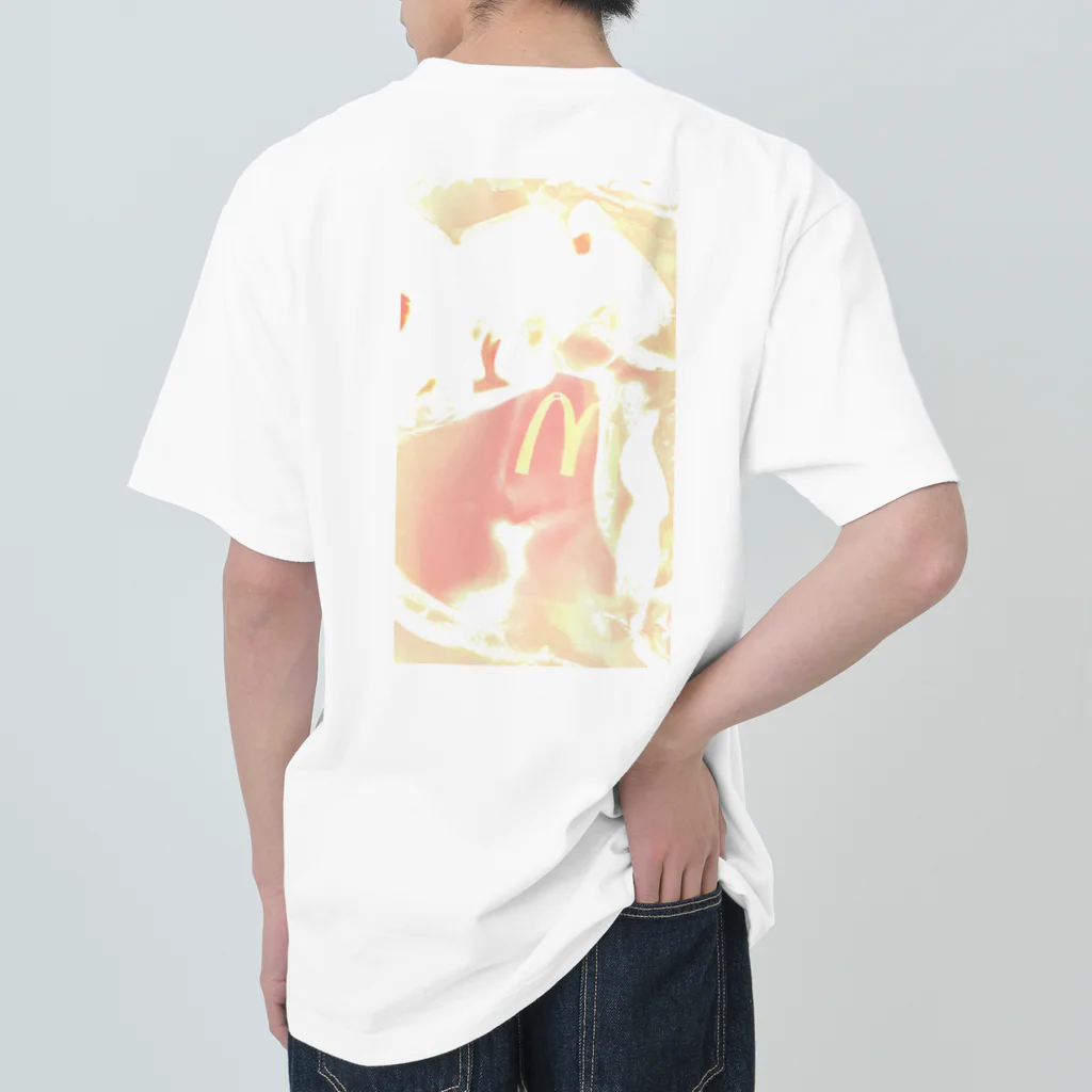  階段、花、炎のMakdnard on Fire!! ヘビーウェイトTシャツ