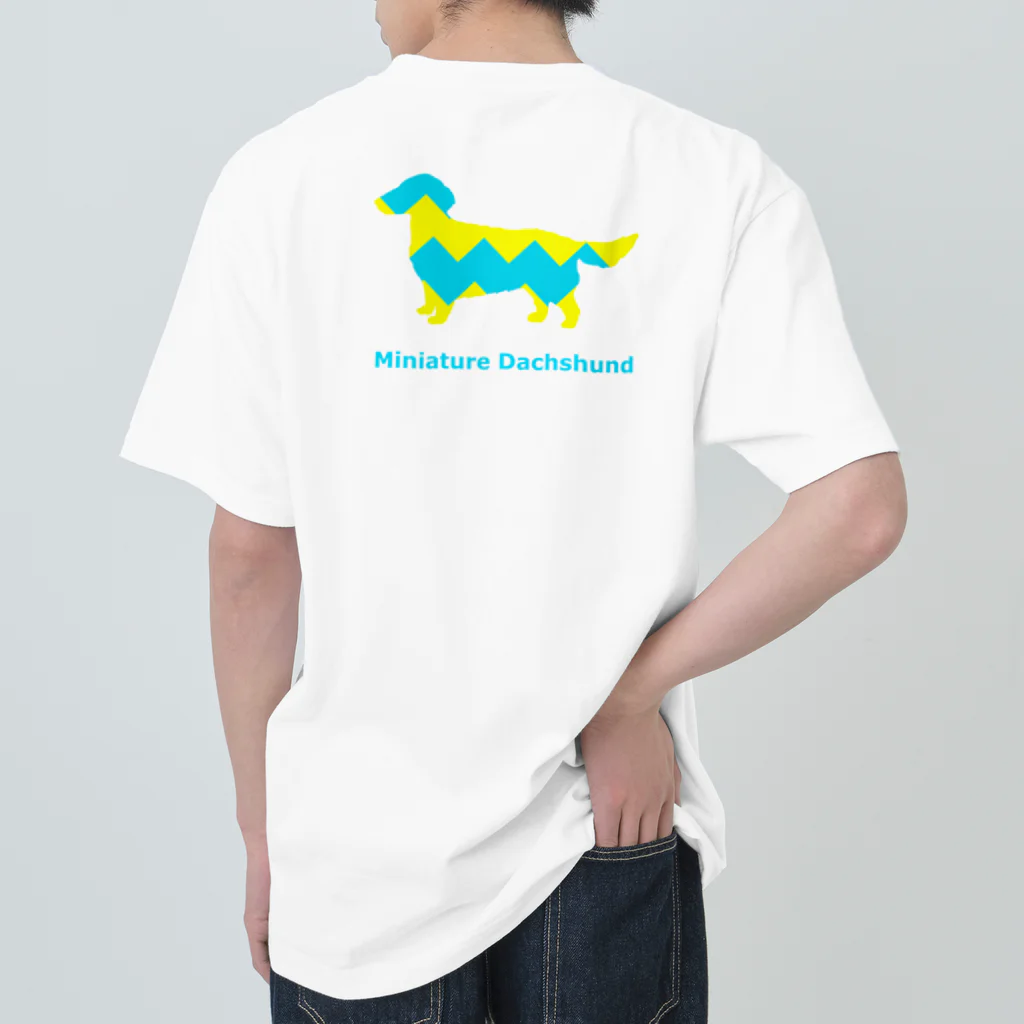 AtelierBoopのブルー＆イエロー　ダックス Heavyweight T-Shirt