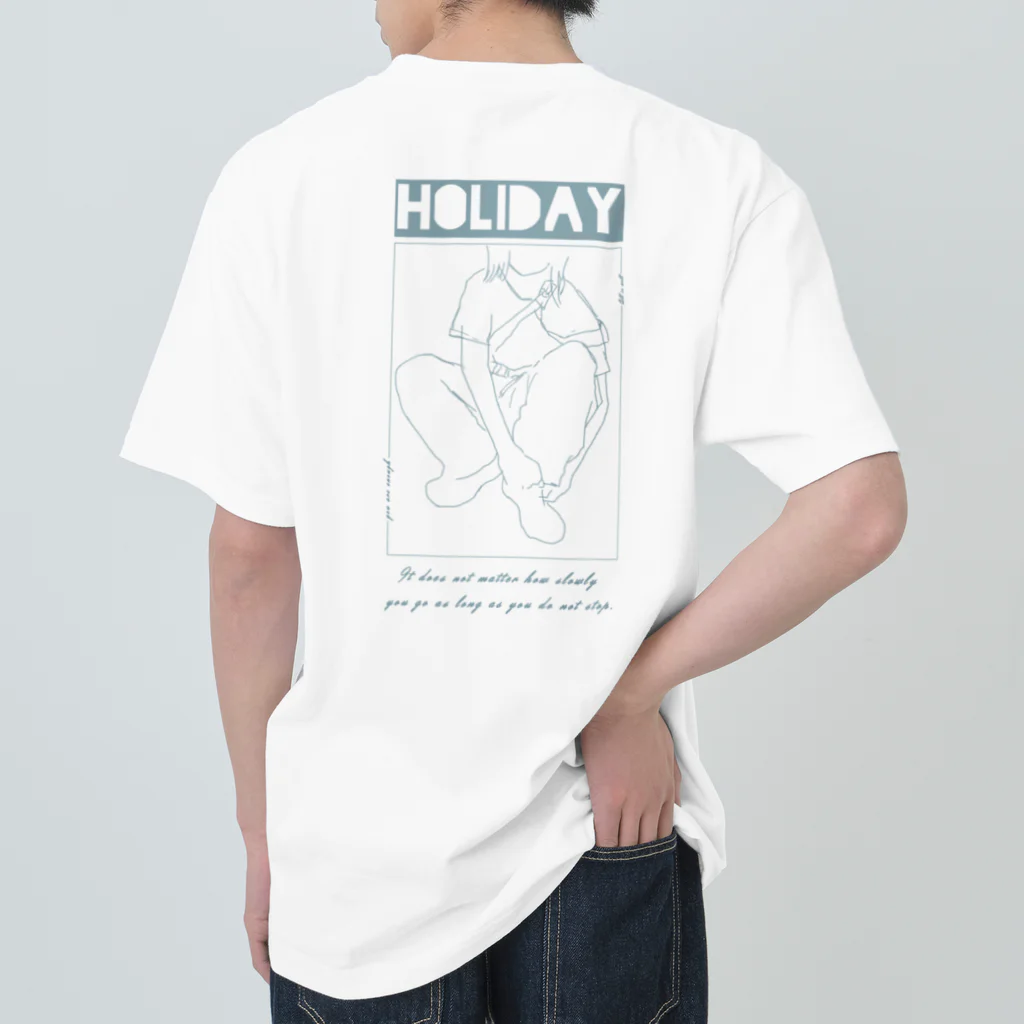 atelier PinoMiのHOLIDAY ( ブルー ) Heavyweight T-Shirt