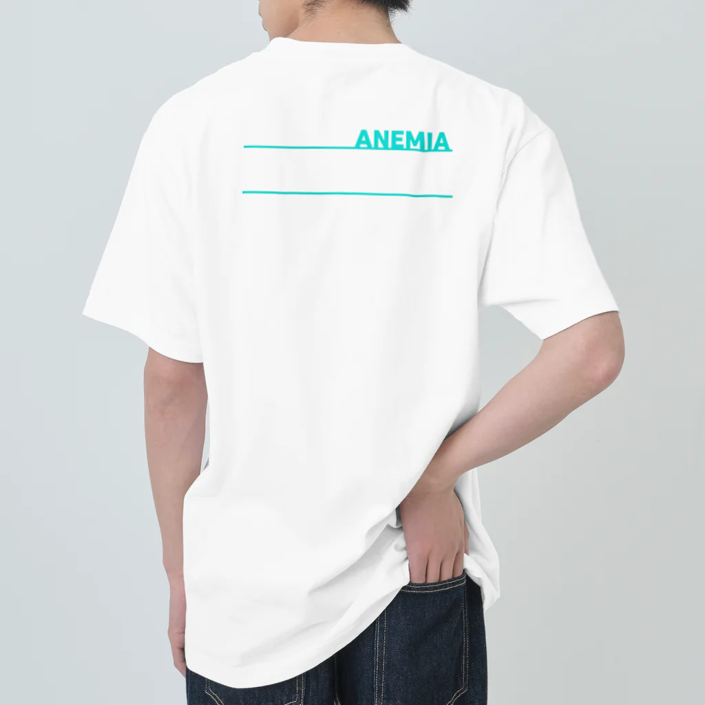 背中でアピールしてるのANEMIA 貧血 Heavyweight T-Shirt