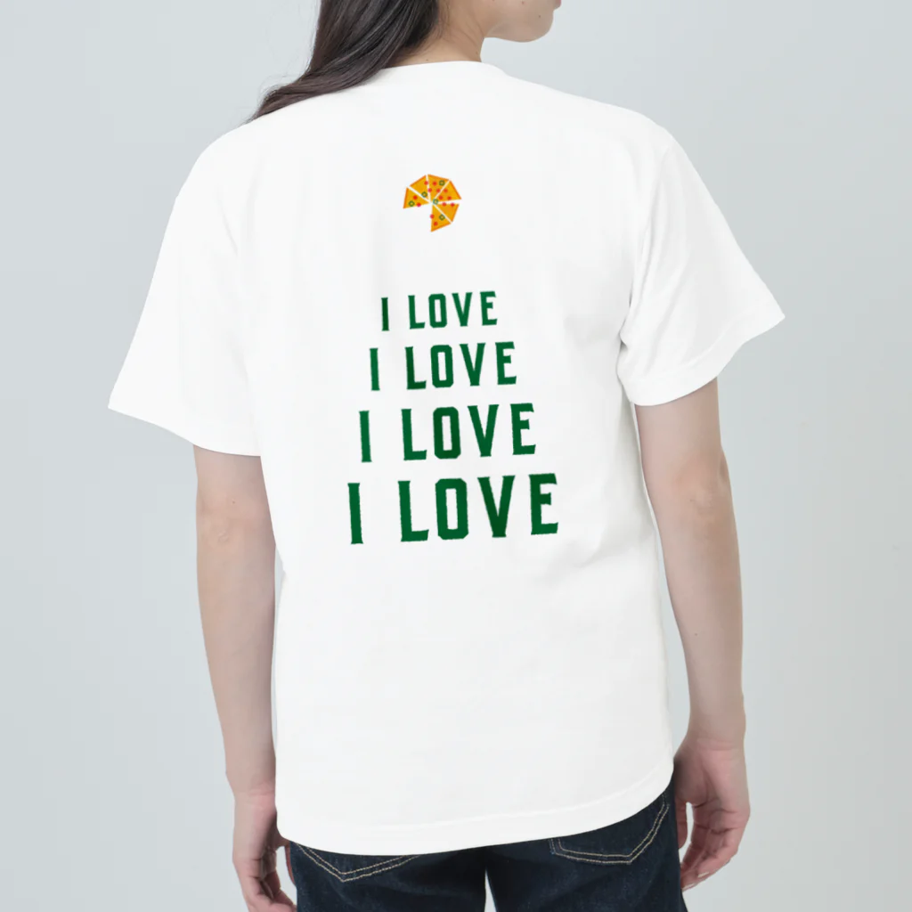 hrponponaのI LOVE ピザ Heavyweight T-Shirt
