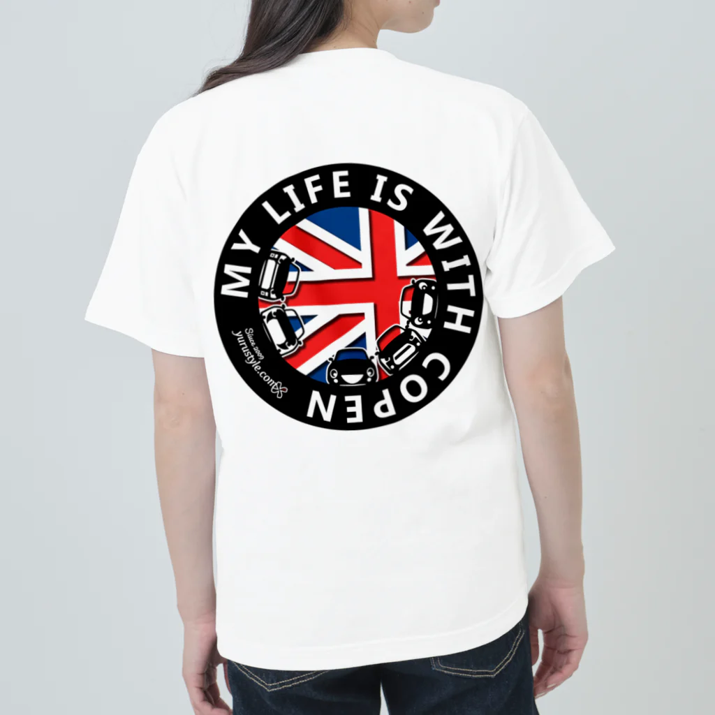 ユルスタ＠SUZURIのMY LIFE IS WITH COPEN-01｜ユルスタ Heavyweight T-Shirt