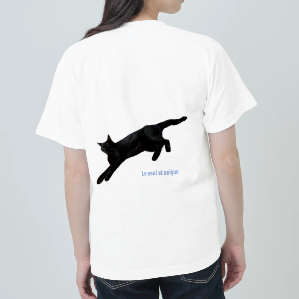 a sweet farmのきょうの黒猫 ヘビーウェイトTシャツ