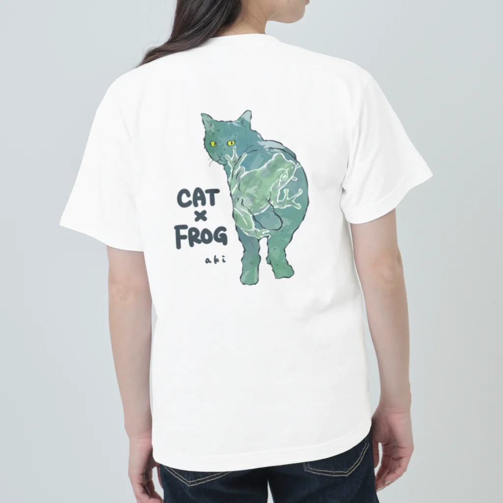 SHOP AKIの猫とカエル グラフィックTシャツ Heavyweight T-Shirt