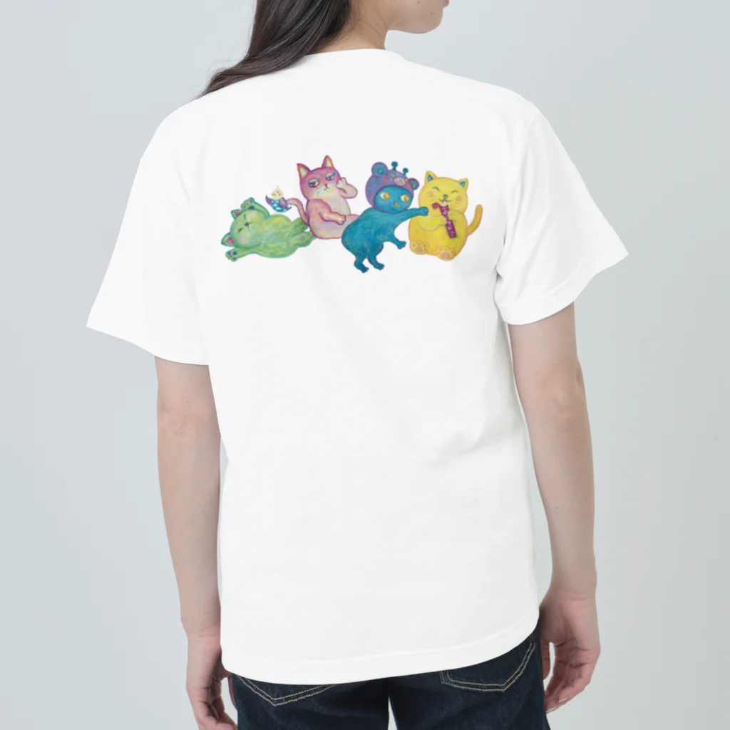 char pottery のトリねこパーティー Heavyweight T-Shirt