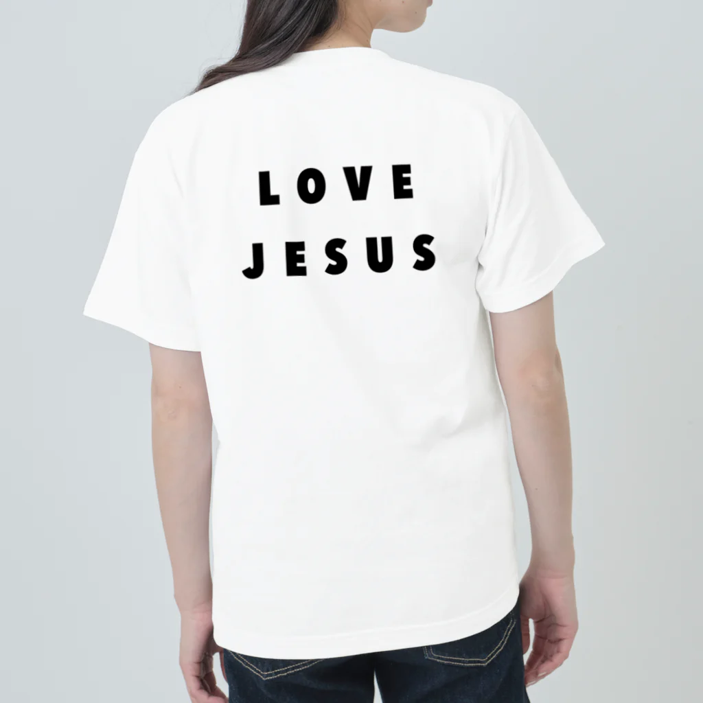 LovedのLOVE JESUS(simple) Heavyweight T-Shirt