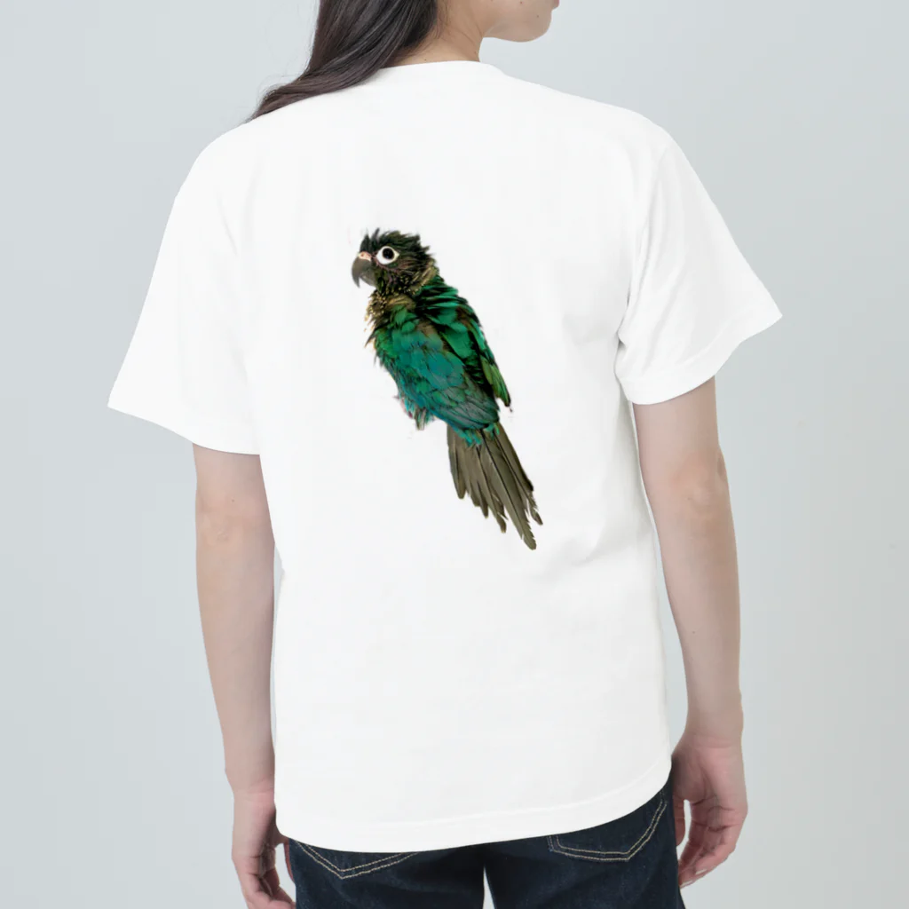 ウロコインコの翠のグッズショップのウロコインコの翠【水浴び後ver】 Heavyweight T-Shirt