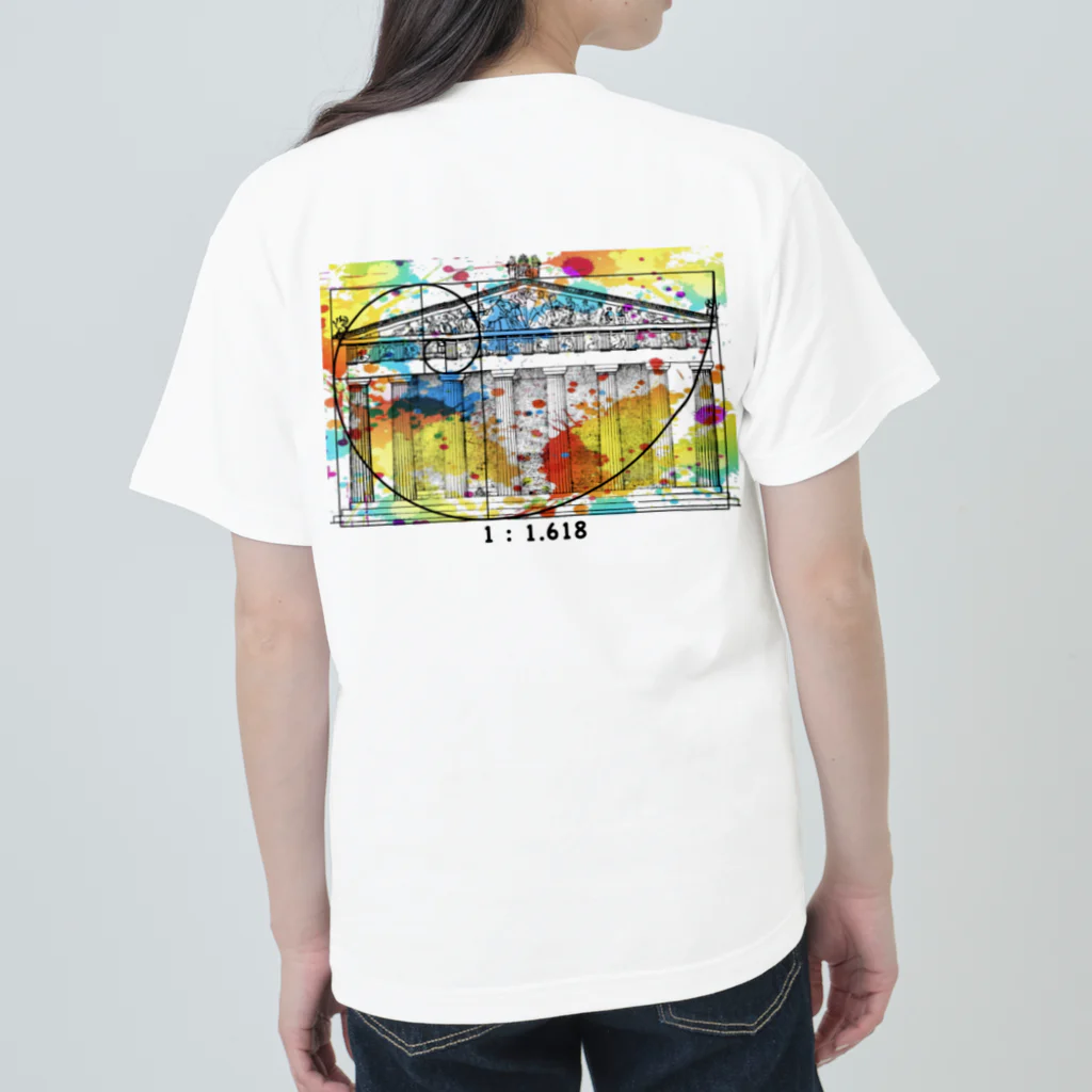 ハルティン<designed by an architect>のART×名建築 パルテノン神殿 ヘビーウェイトTシャツ