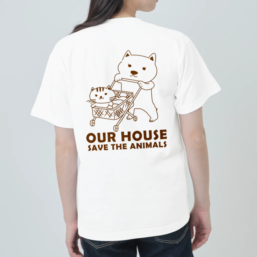 OUR_HOUSEのアワハウスくんアワハウスちゃん ヘビーウェイトTシャツ