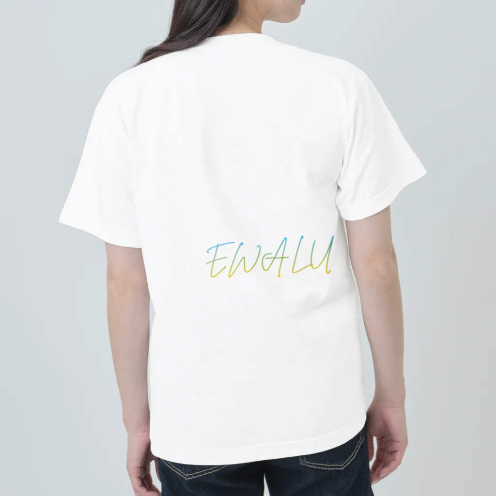 EWALUのEWALUロゴpart2 ヘビーウェイトTシャツ