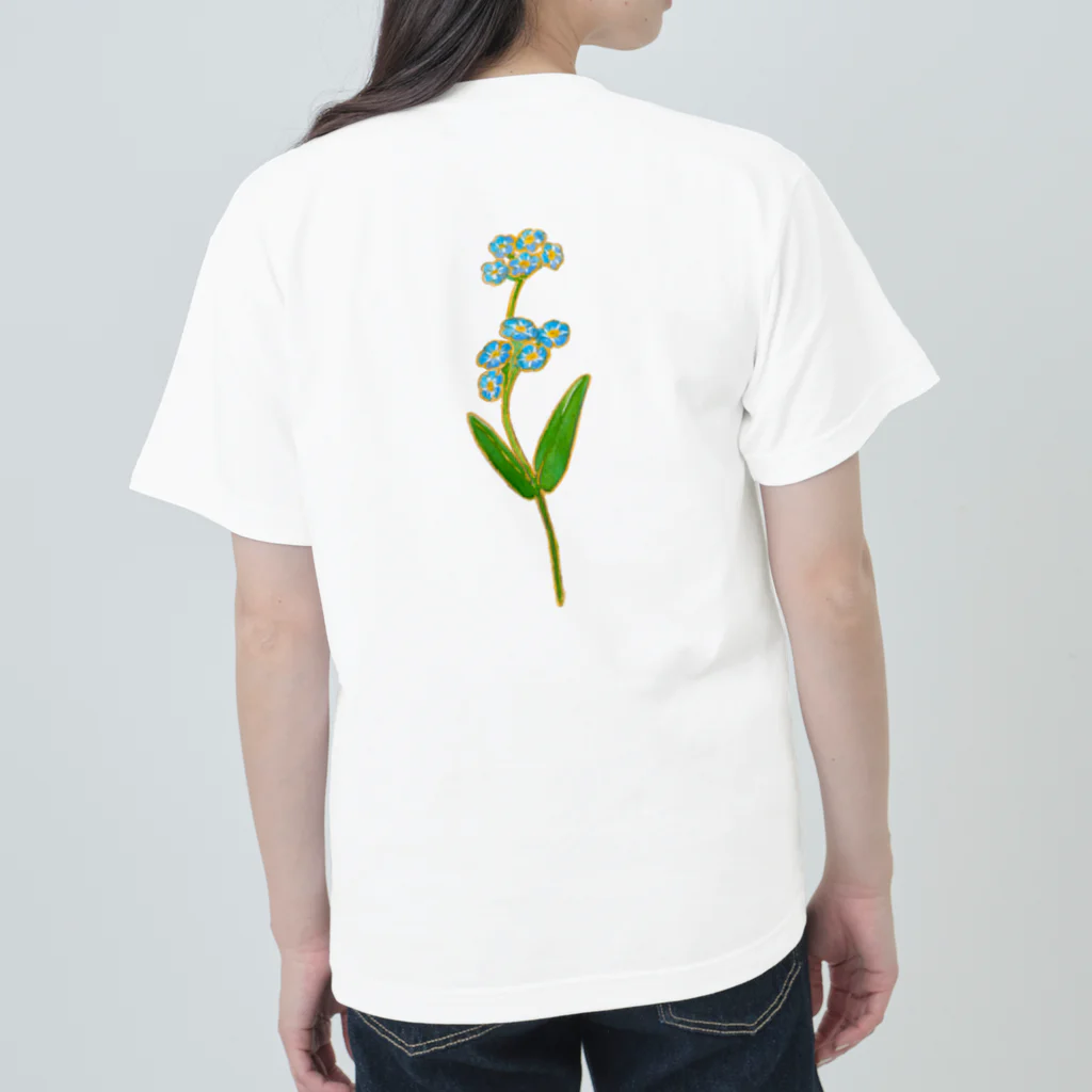 segasworksのForget me not（勿忘草と燕ちゃん） Heavyweight T-Shirt