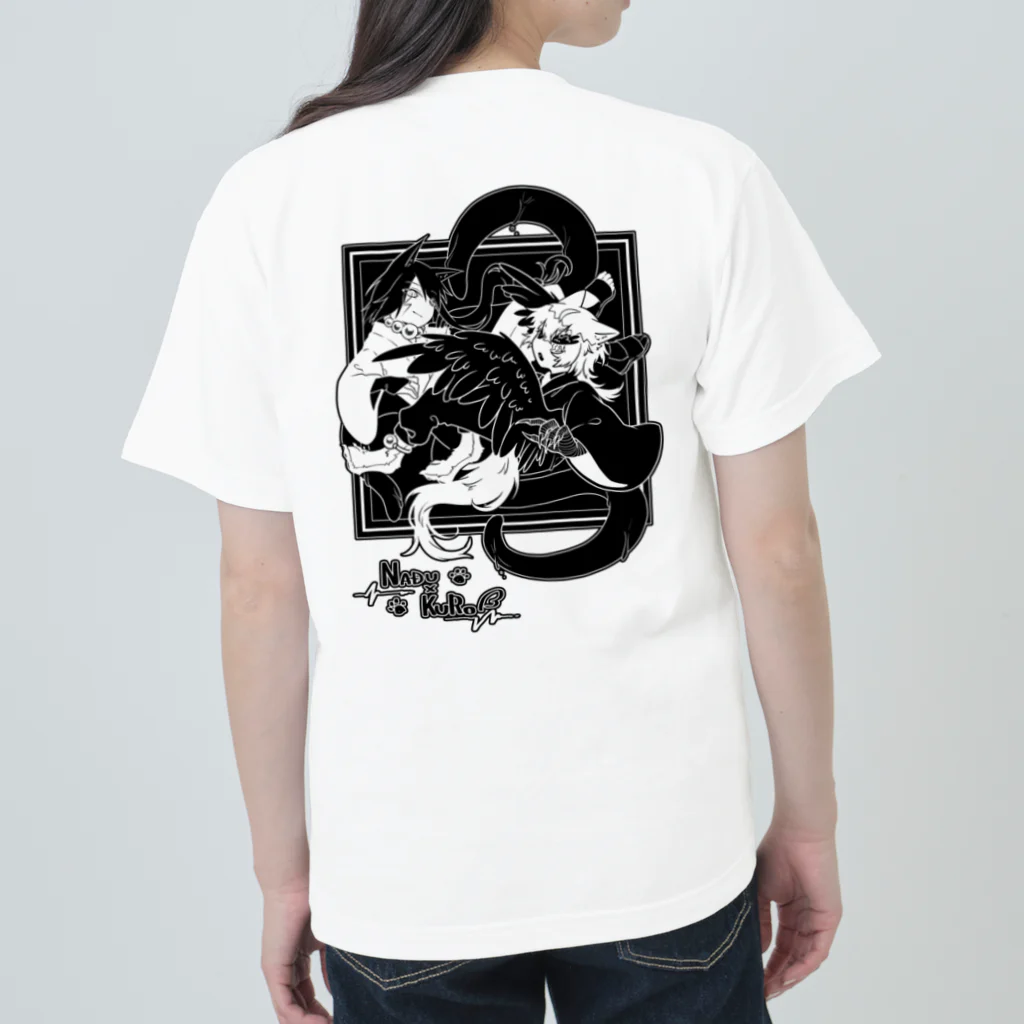 狐火箱のNADU×KURO(淡色地向け) Heavyweight T-Shirt