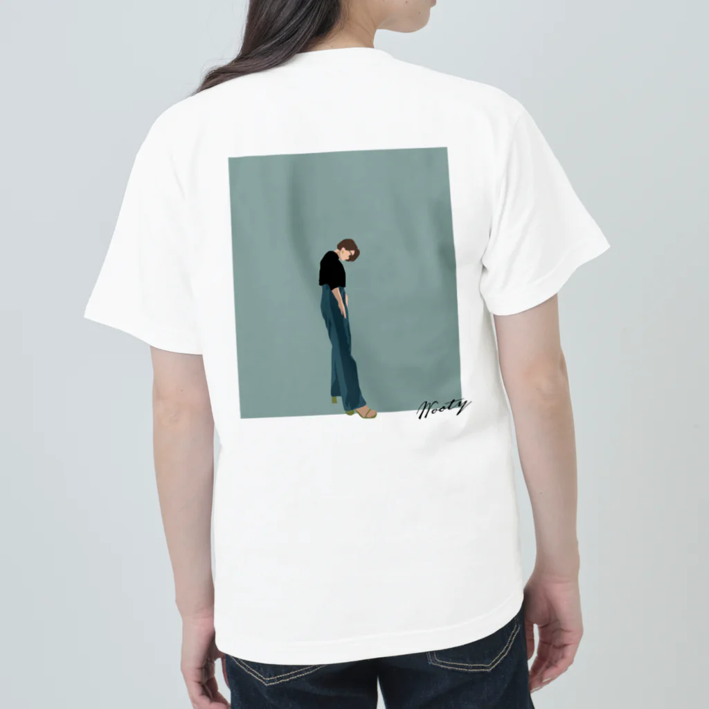 FLATのフラットデザイン women No.3 Heavyweight T-Shirt