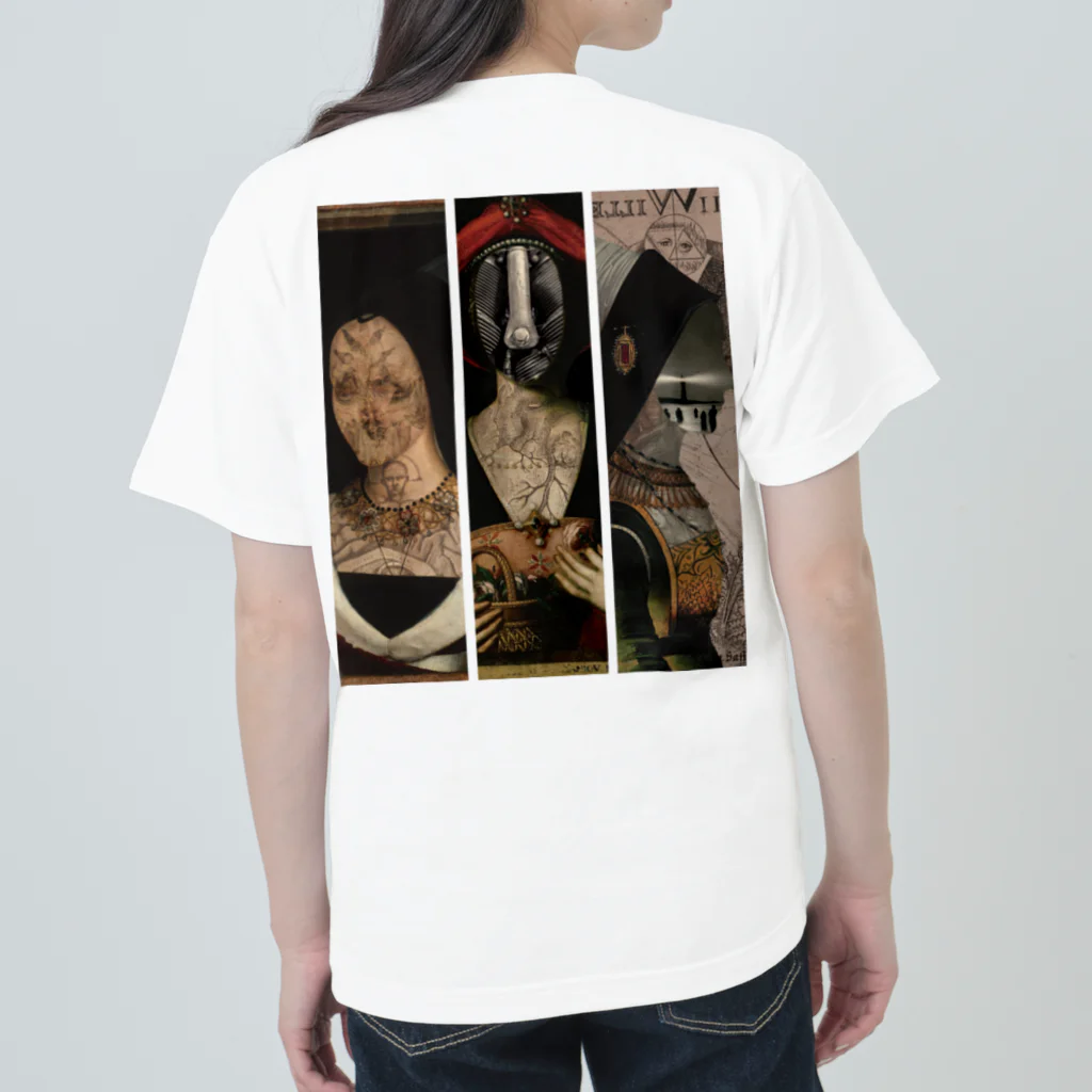 404 Art WorksのThree Heads In the Void Heavyweight T-Shirt