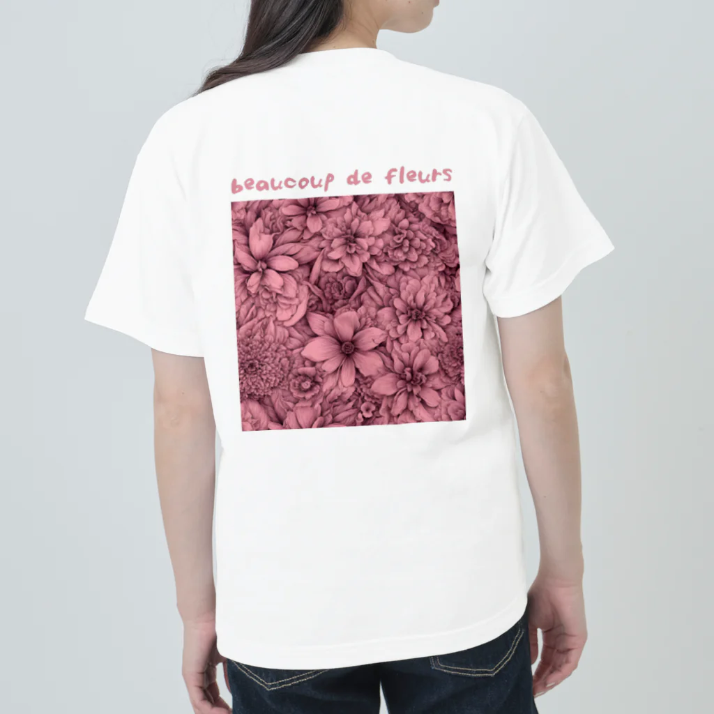 kazu_gのサクラ色の花園 ヘビーウェイトTシャツ