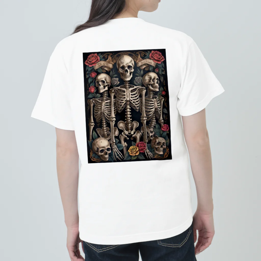 Skull sectionのドクロと薔薇 ヘビーウェイトTシャツ