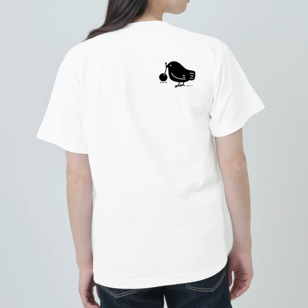 イラスト MONYAAT のワンポイント　みつぐとり Heavyweight T-Shirt