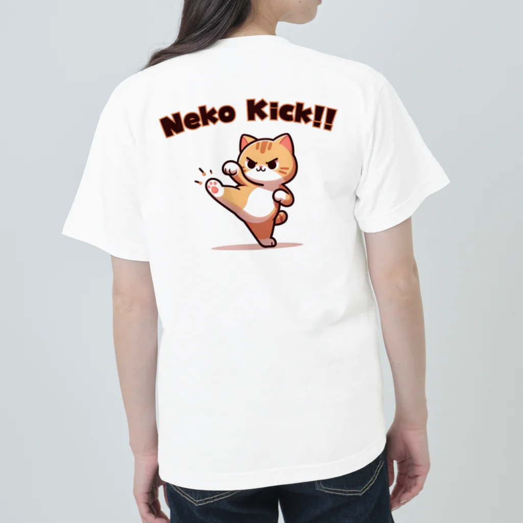 Rakudoku ToyohashiのNEKO KICK!! ヘビーウェイトTシャツ