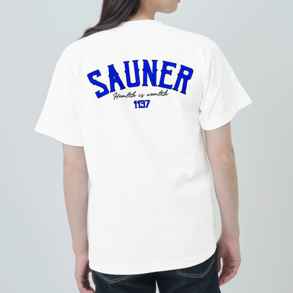 Super Sauna StyleのSAUNER1137 Blue Heavyweight T-Shirt