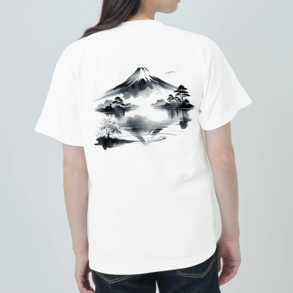 WAFU_JAPANのMirroring Mt.Fuji ヘビーウェイトTシャツ