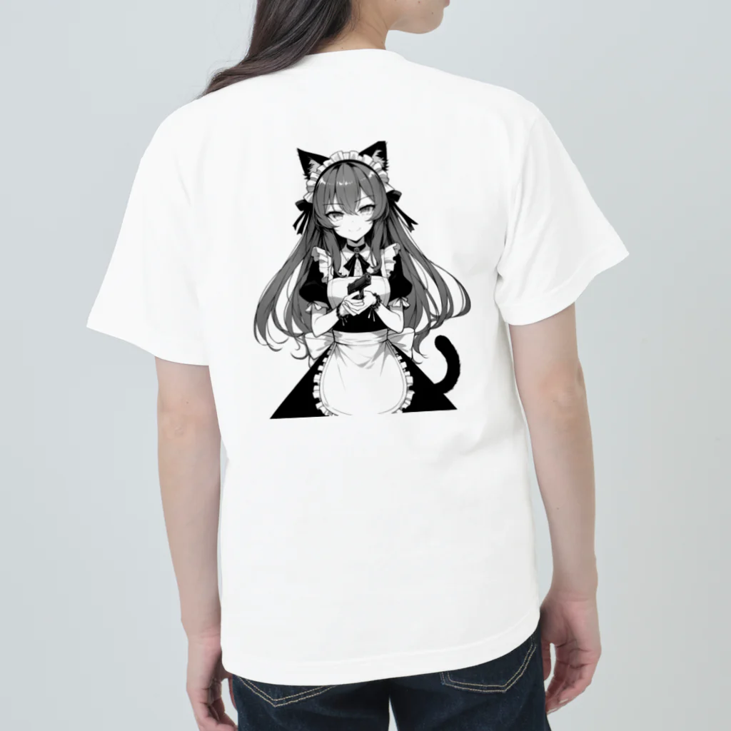 cray299の闘う猫メイド（ハンドガン） Heavyweight T-Shirt