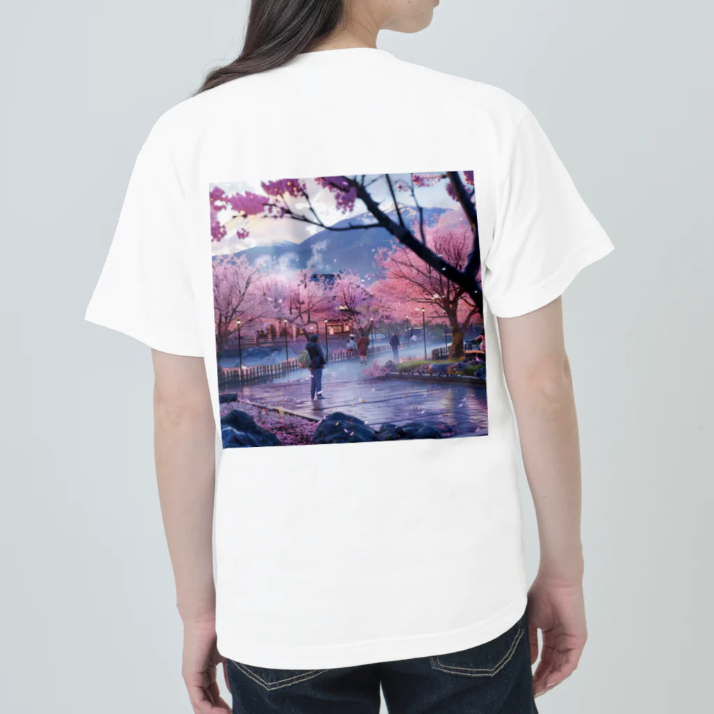 AQUAMETAVERSEの満開の桜を鑑賞する私 アメジスト 2846 Heavyweight T-Shirt