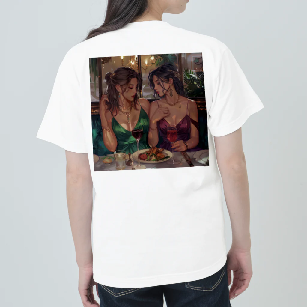 AQUAMETAVERSEの料理を満喫するセクシー美女 アメジスト 2846 ヘビーウェイトTシャツ