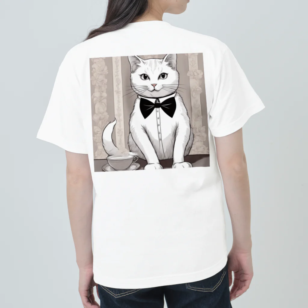 にゃんこーねこの紳士な猫 Heavyweight T-Shirt