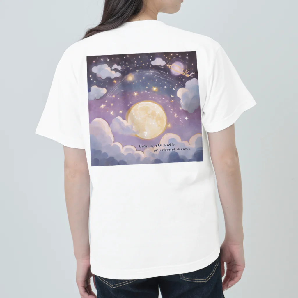 hydrangea-macrophyllaのLost in the magic of celestial dreams. ヘビーウェイトTシャツ