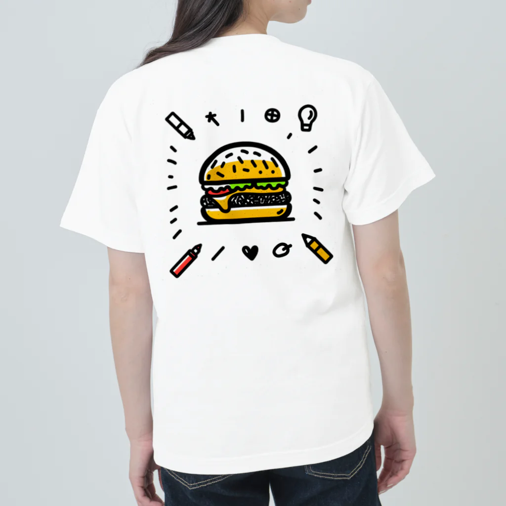 Nのハンバーガーくん ヘビーウェイトTシャツ