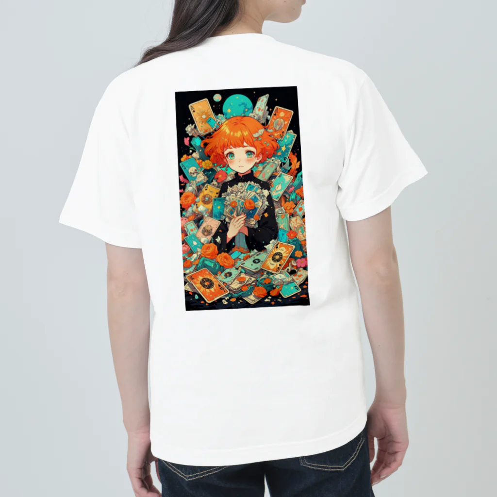 AQUAMETAVERSEのトランプ占いの少女 アメジスト 2846 ヘビーウェイトTシャツ