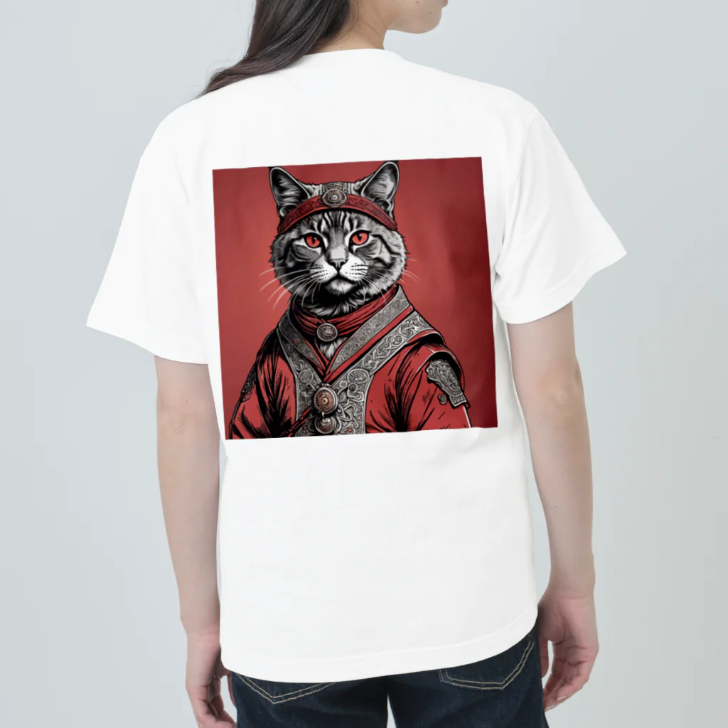 hogarakuの縄文猫 ヘビーウェイトTシャツ