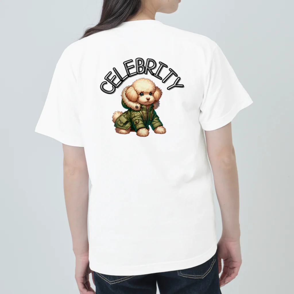 Celebrity Dogs〜セレブリティな犬たち〜のセレブリティ犬　〜トイプードル〜 ヘビーウェイトTシャツ