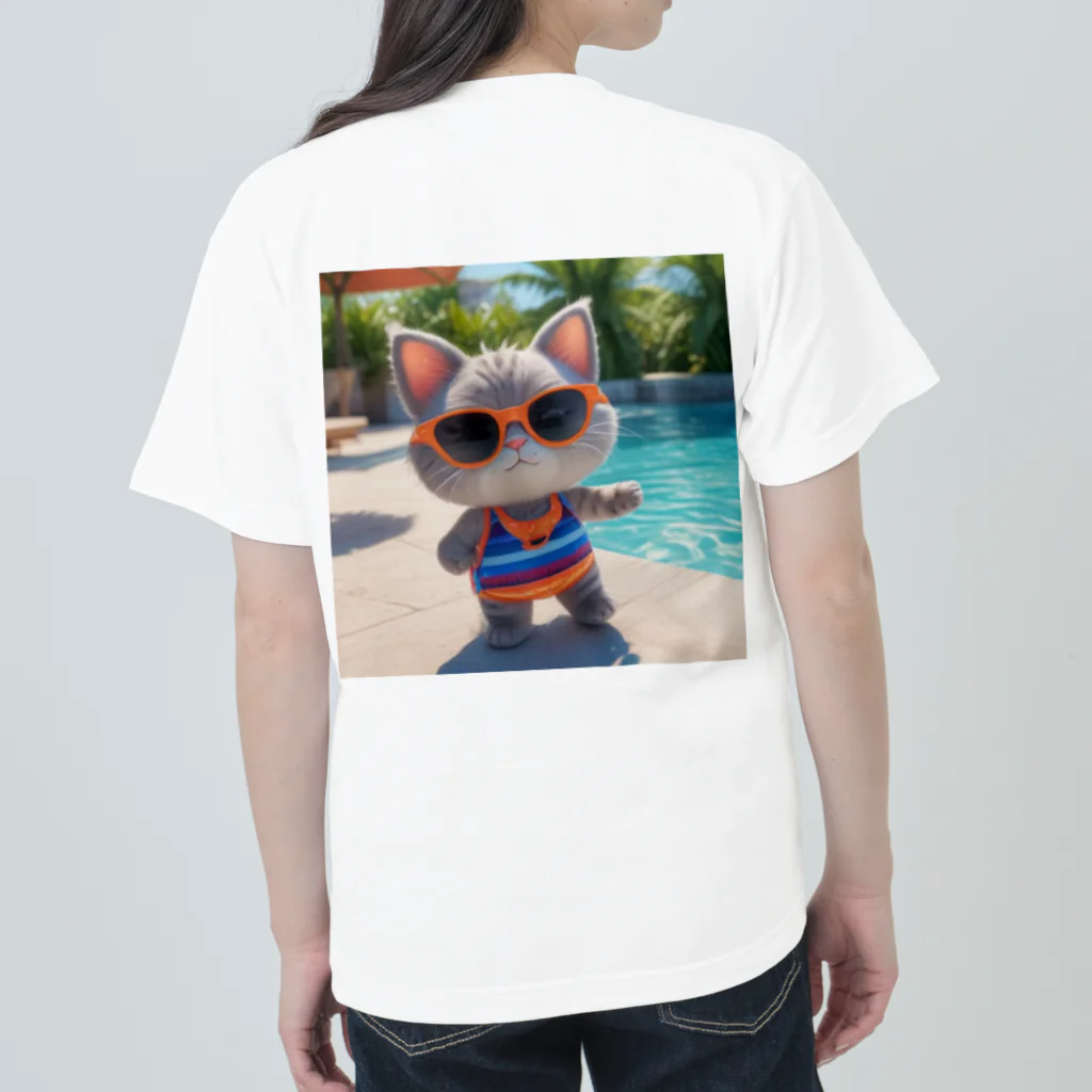 癒しの部屋🐾໒꒱のFun cat ★ ヘビーウェイトTシャツ