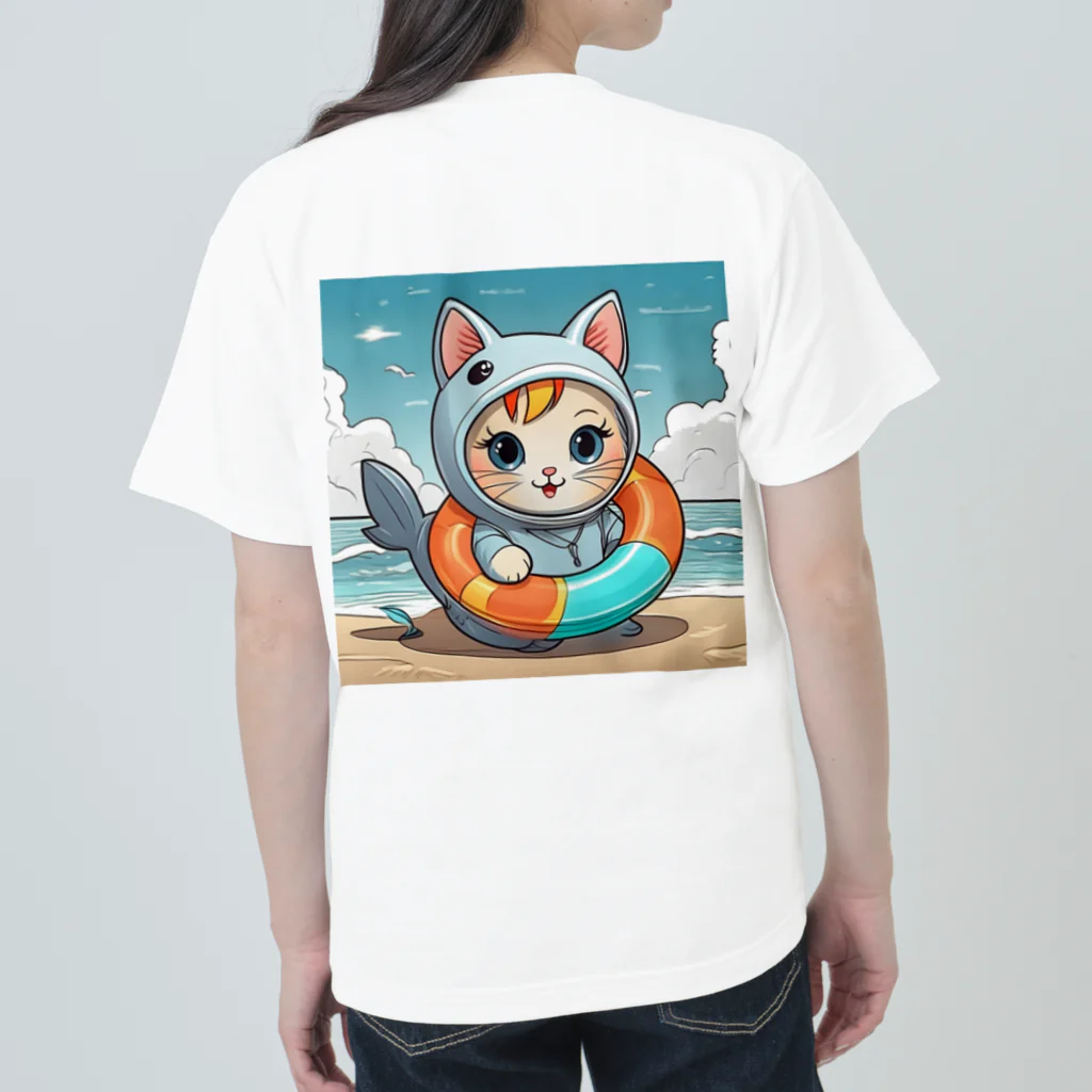 癒しの部屋🐾໒꒱の着ぐるみCat★ ヘビーウェイトTシャツ