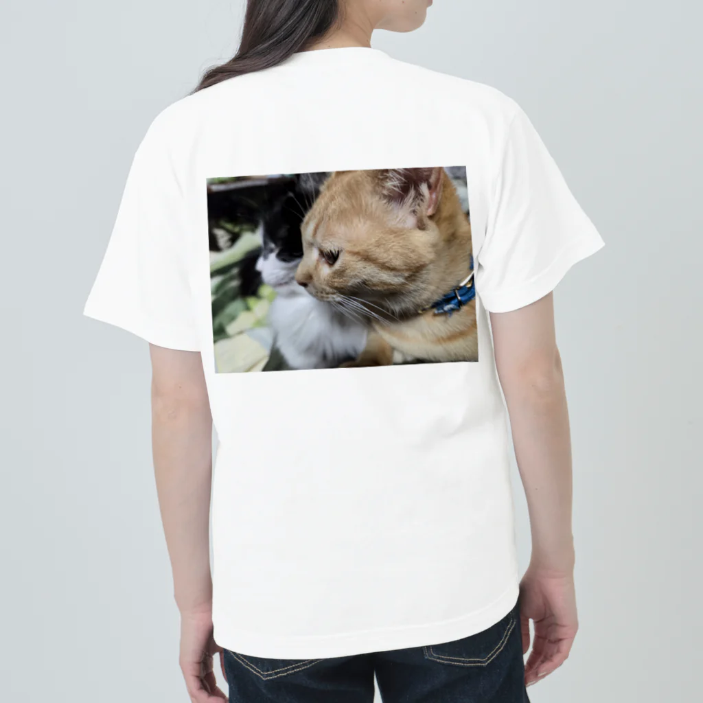 ayamomohidemiのキュートな猫猫あくび Heavyweight T-Shirt