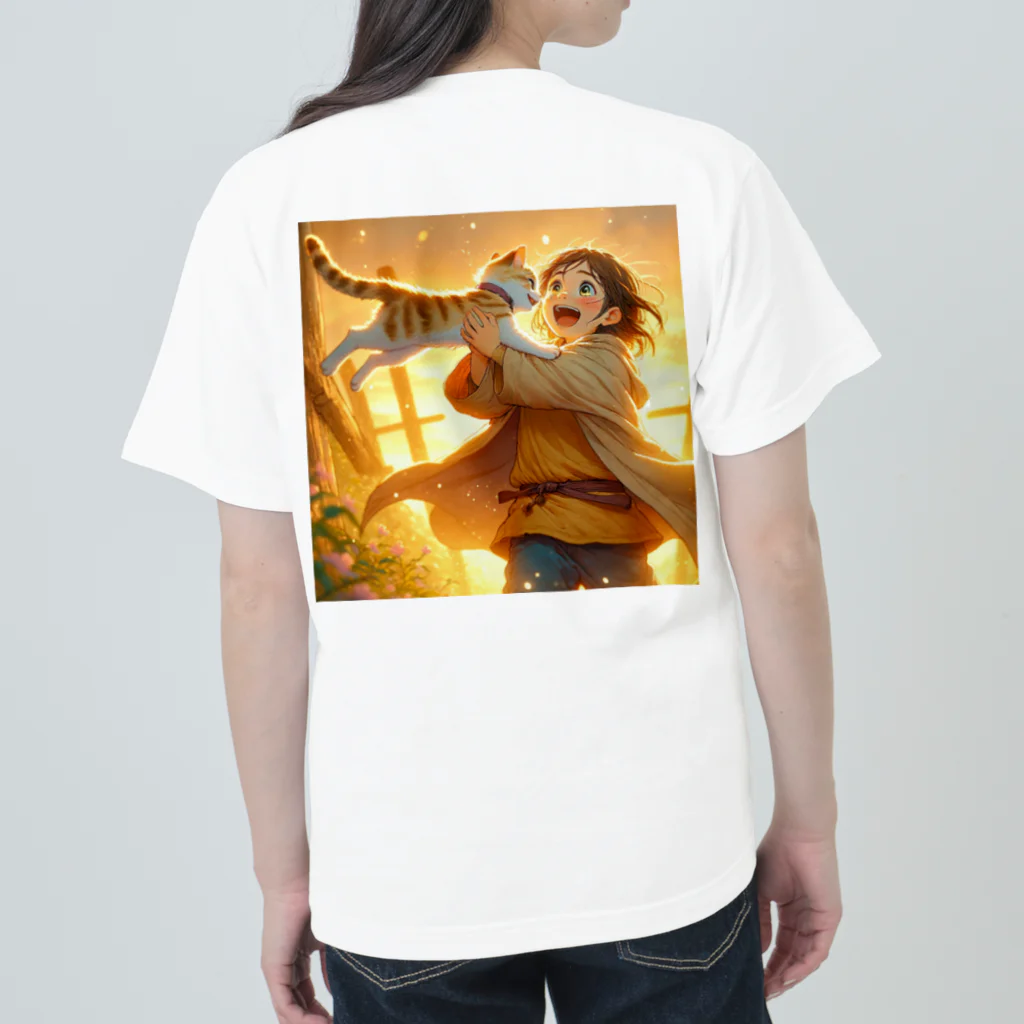 おしゃまんべのミコとアキの大冒険 Heavyweight T-Shirt