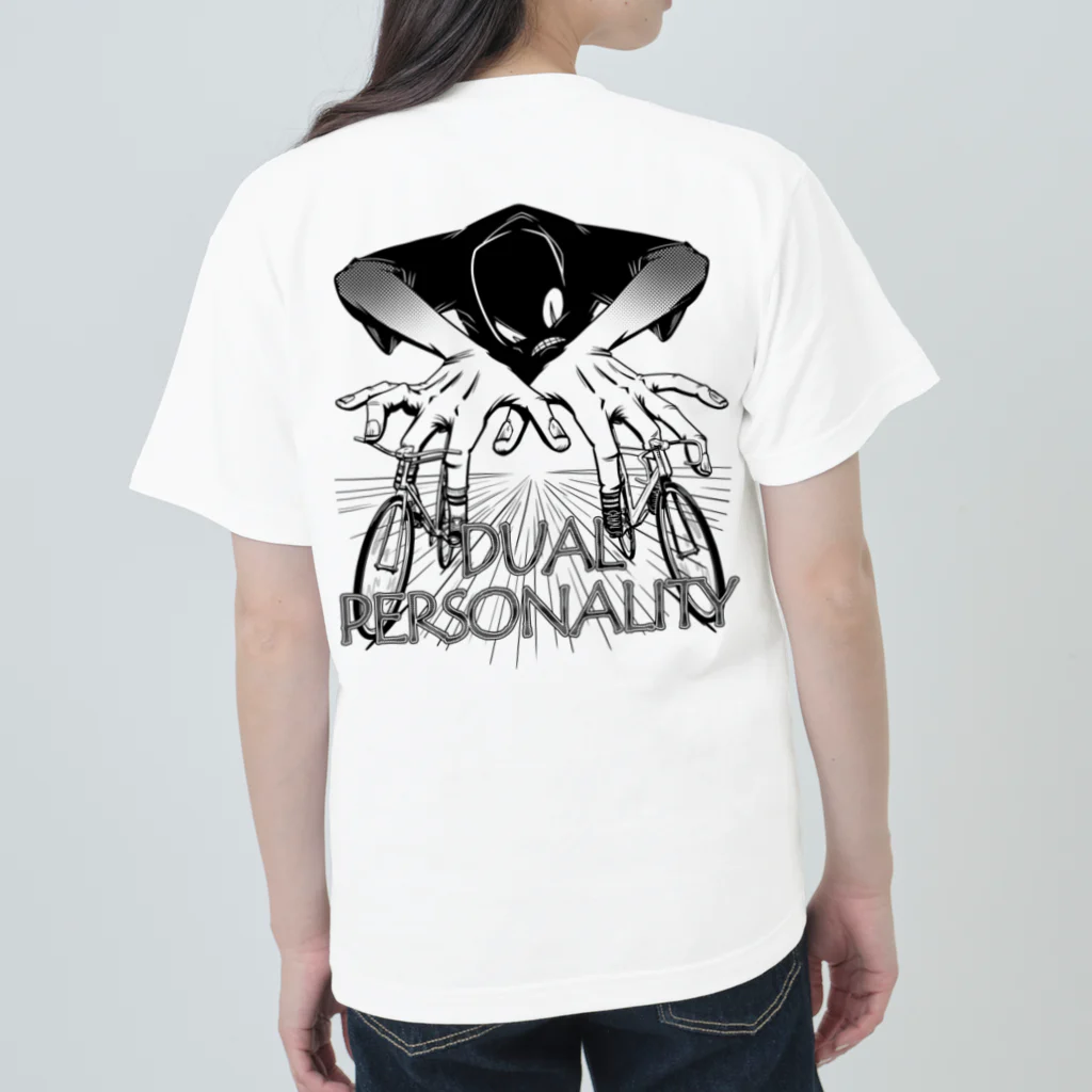 nidan-illustrationの"DUAL PERSONALITY"(B&W) #2 Heavyweight T-Shirt