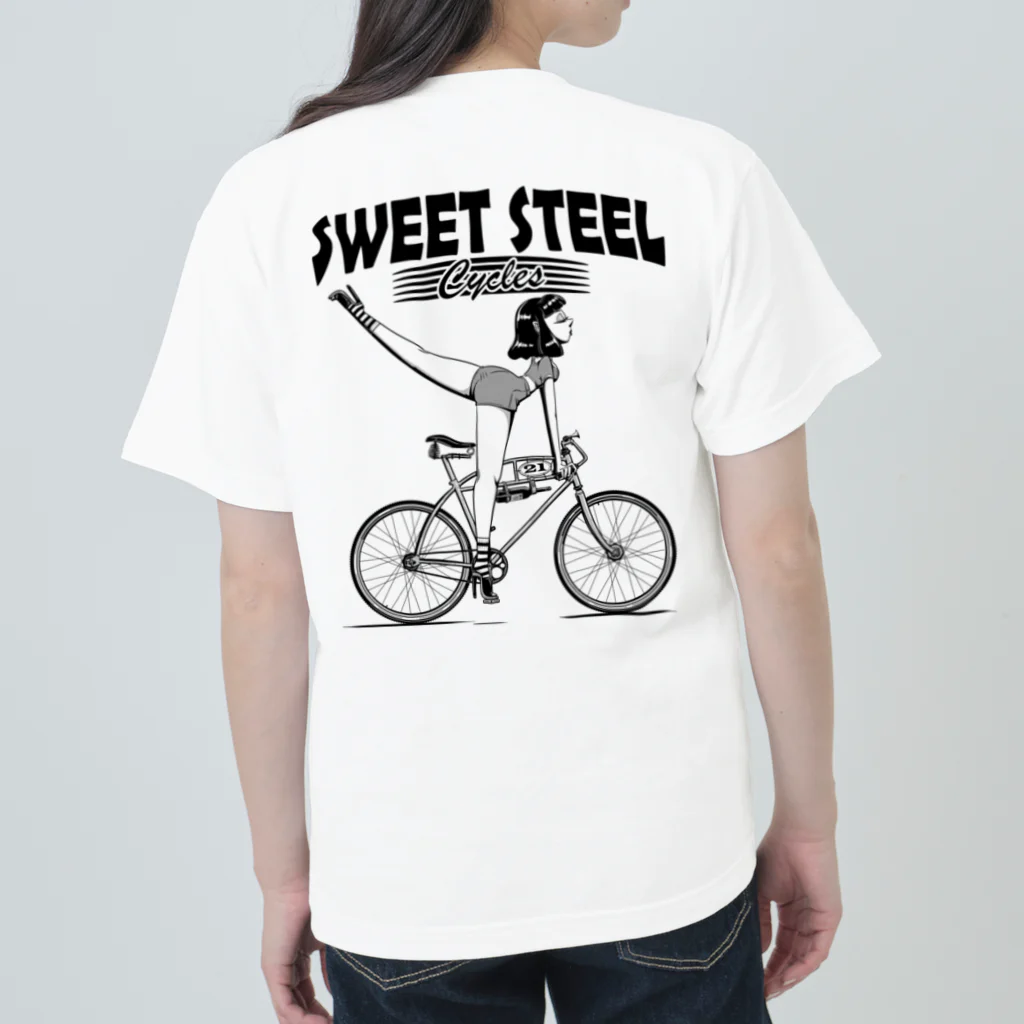 nidan-illustrationの"SWEET STEEL Cycles" #2 ヘビーウェイトTシャツ