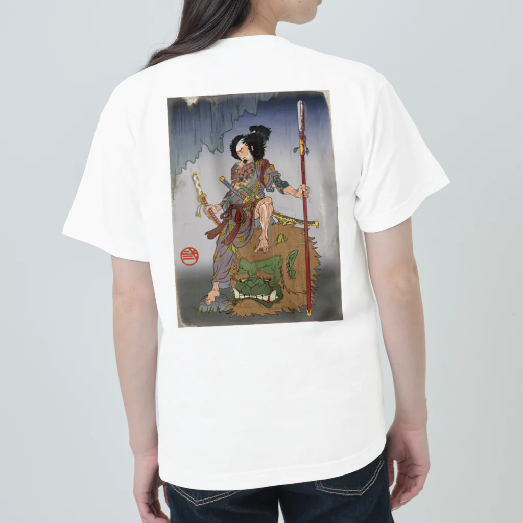 nidan-illustrationの"武者絵" ヘビーウェイトTシャツ