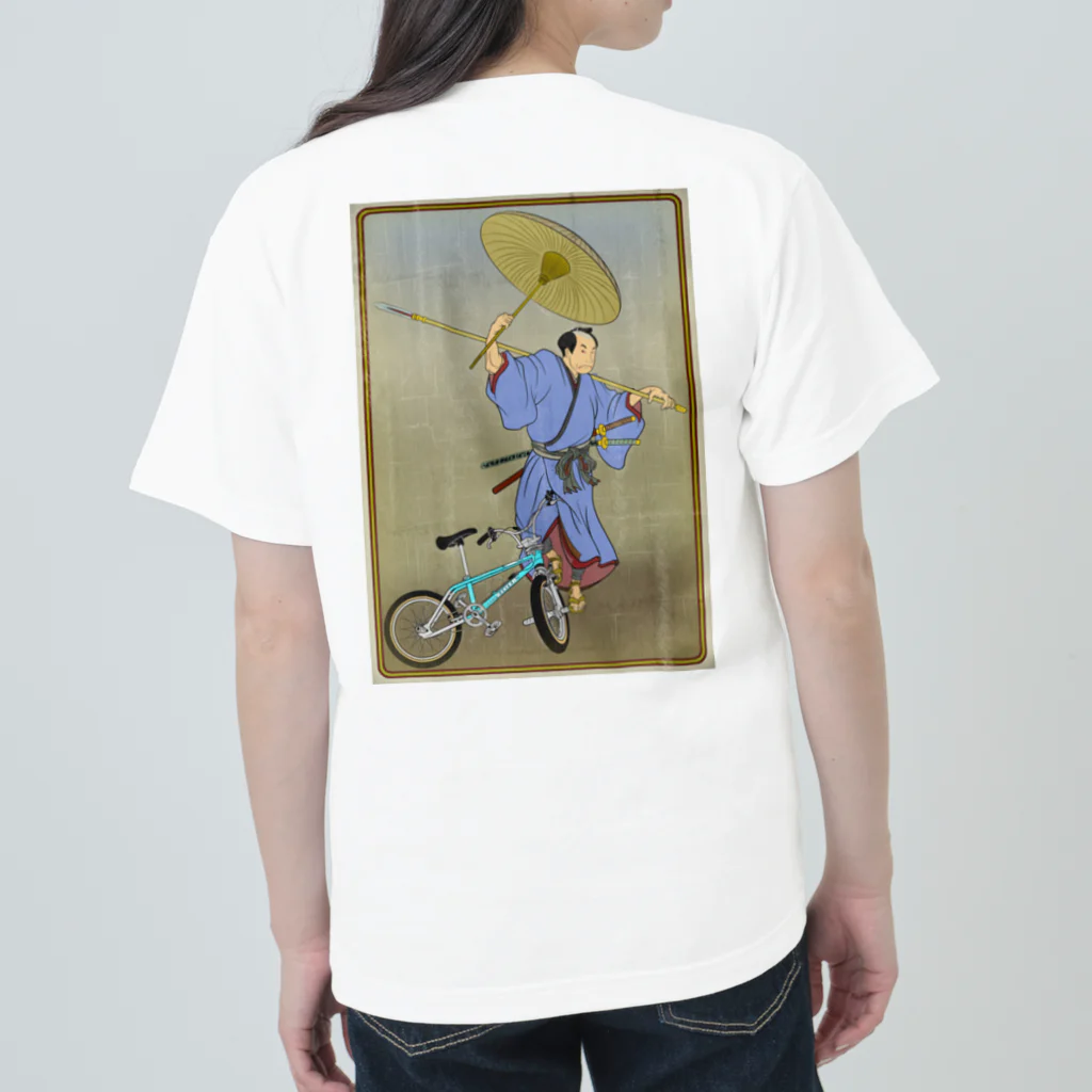 nidan-illustrationの"bmx samurai" #2 ヘビーウェイトTシャツ