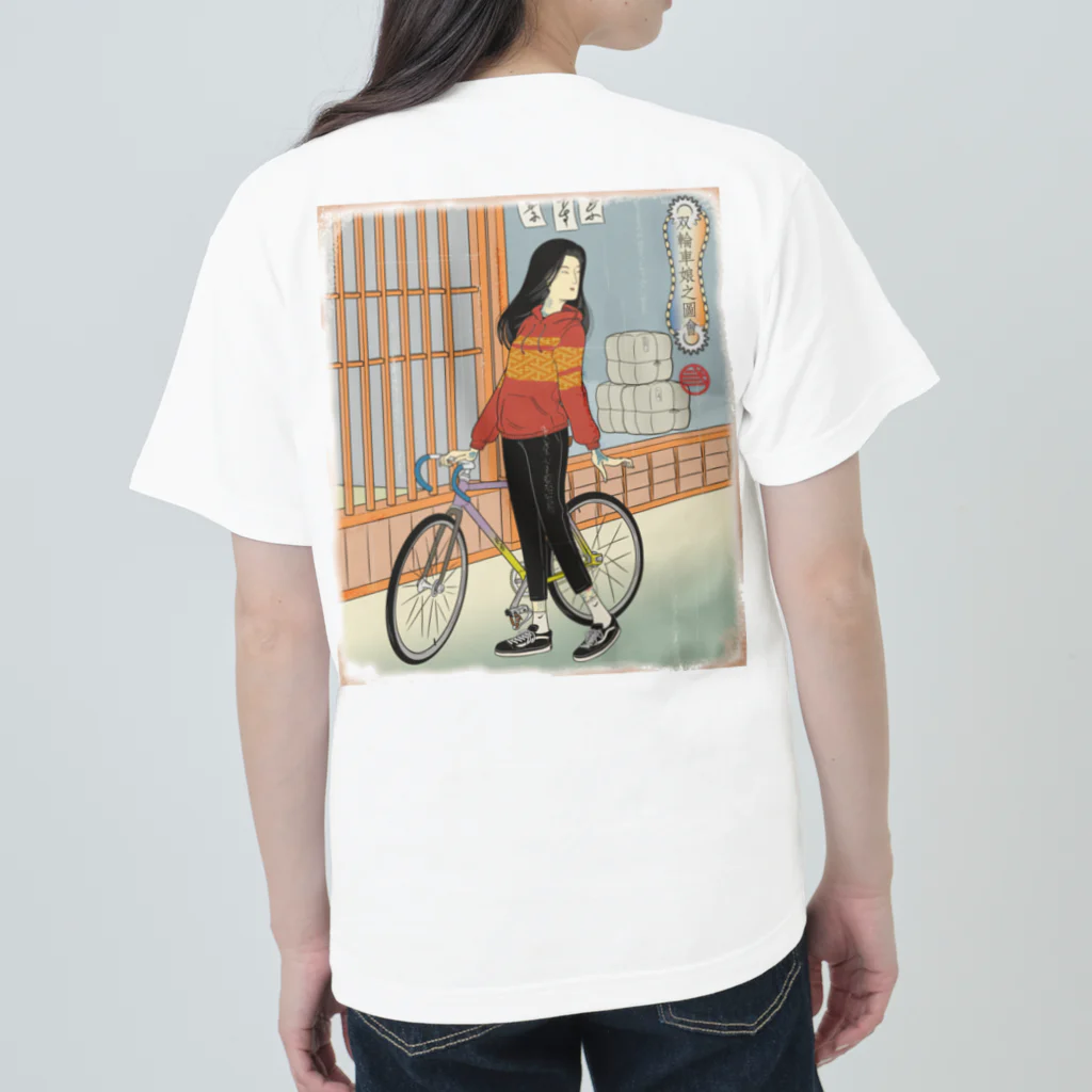 nidan-illustrationの"双輪車娘之圖會" 1-#2 ヘビーウェイトTシャツ