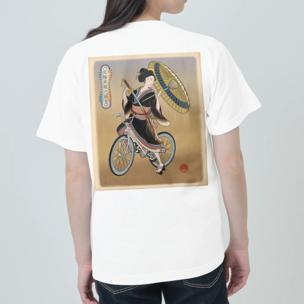 nidan-illustrationの"双輪車娘之圖會" 5-#2 ヘビーウェイトTシャツ