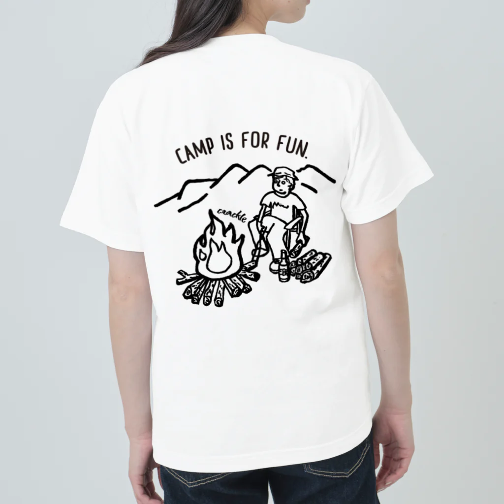 Too fool campers Shop!のTAKIBI02(黒文字) ヘビーウェイトTシャツ